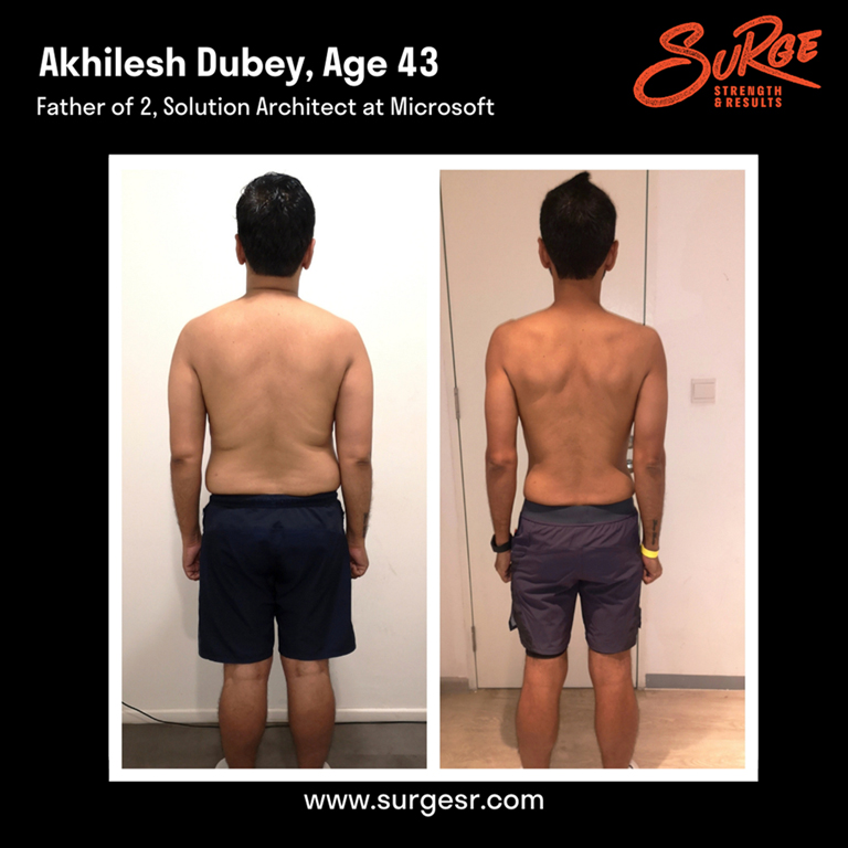 Akhileshs Transformation Story 3 | Best Personal Training Fitness Gym Singapore | Surge PT: Strength & Results