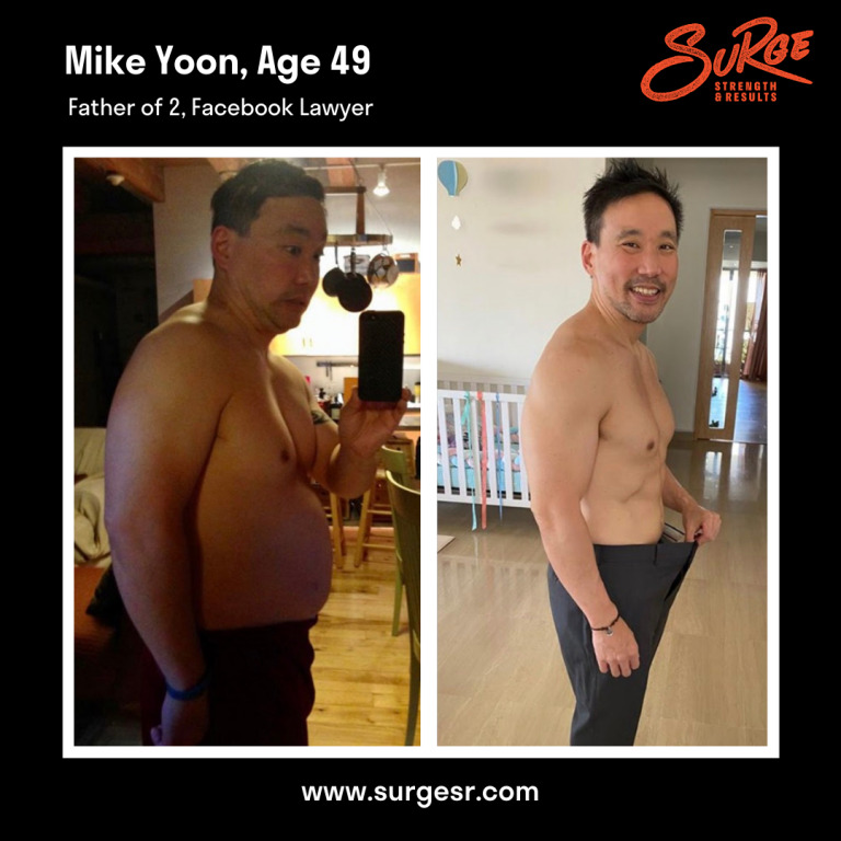 Mike before after 2 | Best Personal Training Fitness Gym Singapore | Surge PT: Strength & Results