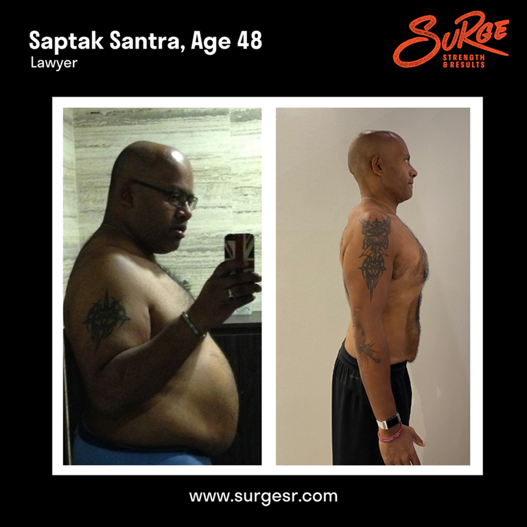 Saptak Transformation Story 4 | Best Personal Training Fitness Gym Singapore | Surge PT: Strength & Results