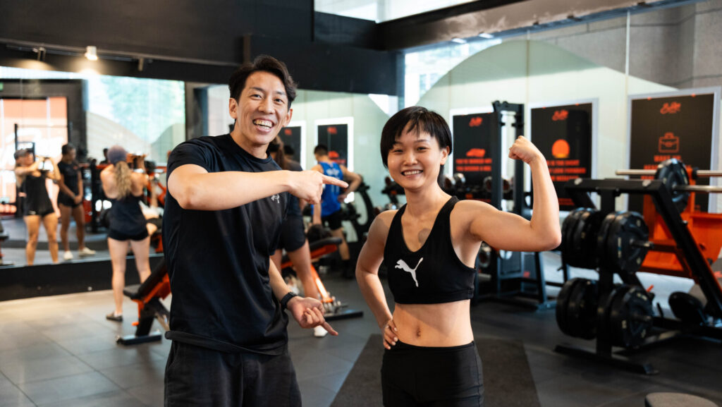 Strength Trainer With Female Client Singapore