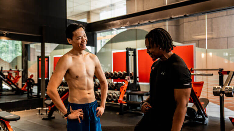 Personal Training Singapore Thapelo with Client Eu Gune 2