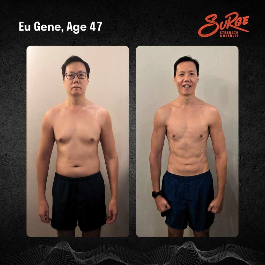 Eu Gune Before After | Best Personal Training Fitness Gym Singapore | Surge PT: Strength & Results