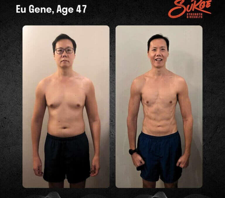 Eu Gene | Best Personal Trainer Fitness Gym In Singapore | Surge PT: Strength & Results Eu Gune Before After 768x768 1 | Best Personal Training Fitness Gym Singapore | Surge PT: Strength & Results