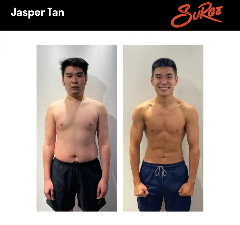 Jasper Tan | Best Personal Trainer Fitness Gym In Singapore | Surge PT: Strength & Results Jasper Client transformation 768x768 1.jpg | Best Personal Training Fitness Gym Singapore | Surge PT: Strength & Results