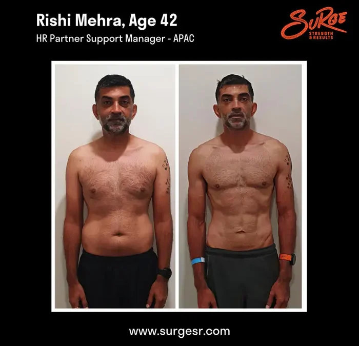 Rishi Mehras Transformation Story Landing Page 1.jpg | Best Personal Training Fitness Gym Singapore | Surge PT: Strength & Results