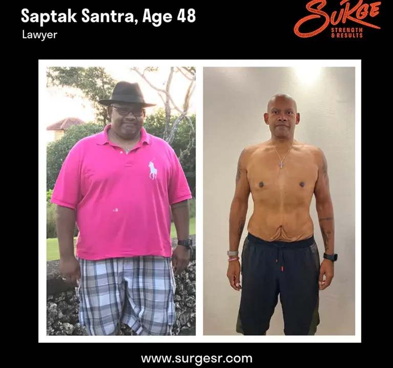 Saptak Santra | Best Personal Trainer Fitness Gym In Singapore | Surge PT: Strength & Results Saptaks Transformation Front.jpg | Best Personal Training Fitness Gym Singapore | Surge PT: Strength & Results