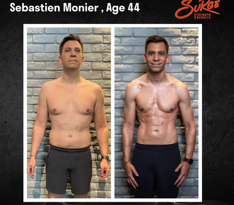 Sebastien Monier | Best Personal Trainer Fitness Gym In Singapore | Surge PT: Strength & Results Seb Before and after 768x768.jpg | Best Personal Training Fitness Gym Singapore | Surge PT: Strength & Results