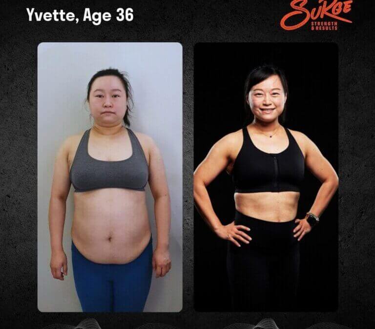 Yvette | Best Personal Trainer Fitness Gym In Singapore | Surge PT: Strength & Results Yvette Before and After Transformation 768x768 1 | Best Personal Training Fitness Gym Singapore | Surge PT: Strength & Results